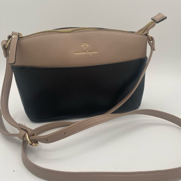 Nanette Lepore Handbags - Nanette Lepore Black and Tan Crossbody Bag